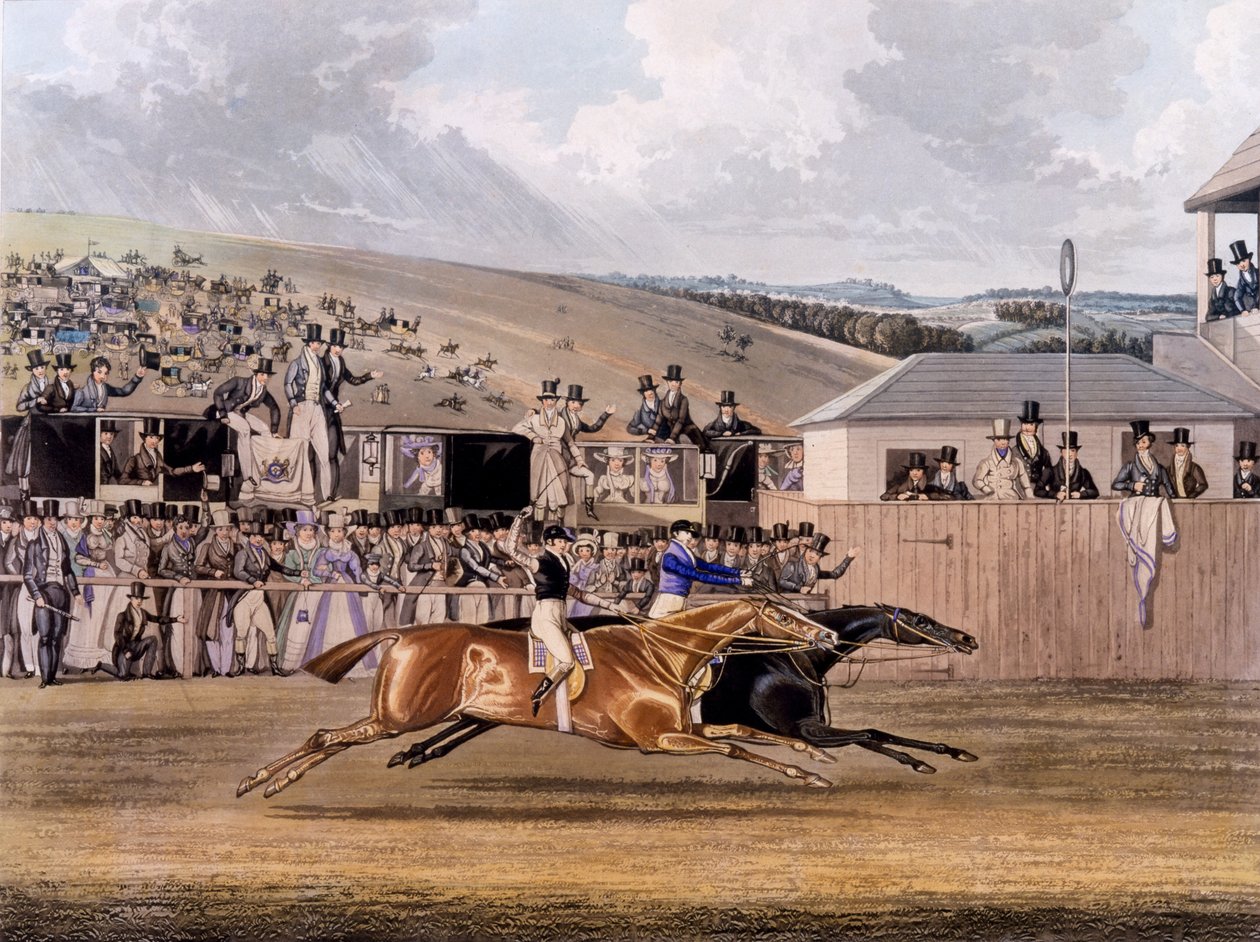 Derby Day Epsomban, 1828 alkotó: James Pollard