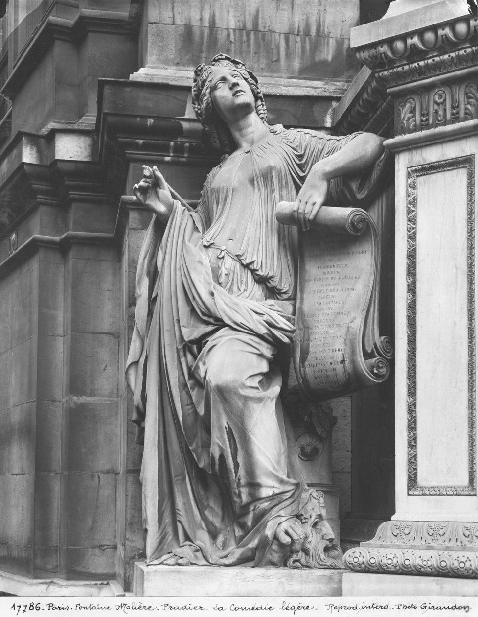 Moliere-kút, Könnyű vígjáték, 1844 (márvány) (részlet) (lásd még: 189432, 346524) alkotó: James Pradier