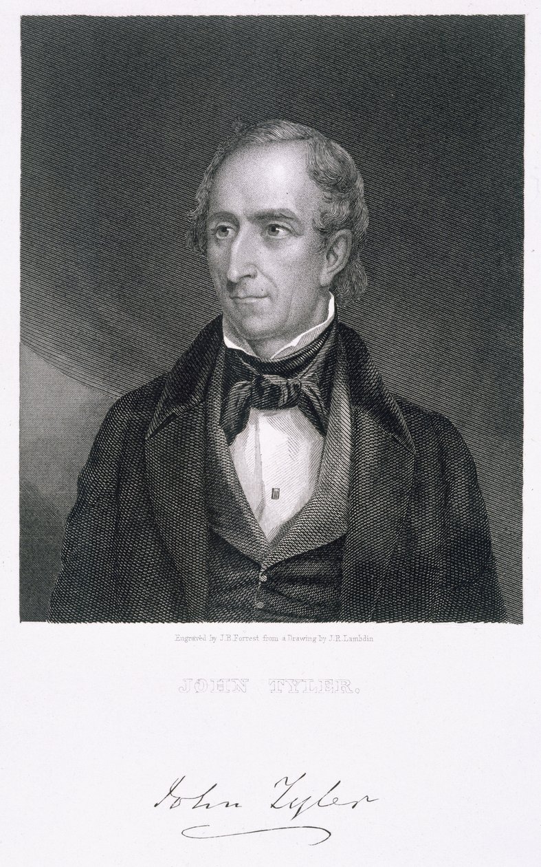 John Tyler, metszette John B. Forrest (1814-70) alkotó: James Reid Lambdin