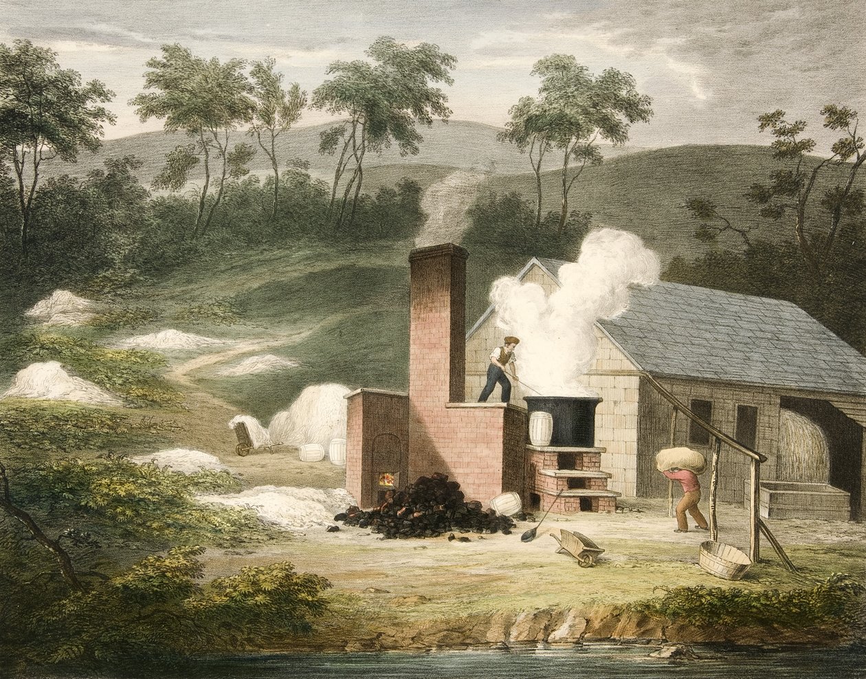 Fehérítés, Progress of Cotton No. 7, pub. 1840 alkotó: James Richard Barfoot