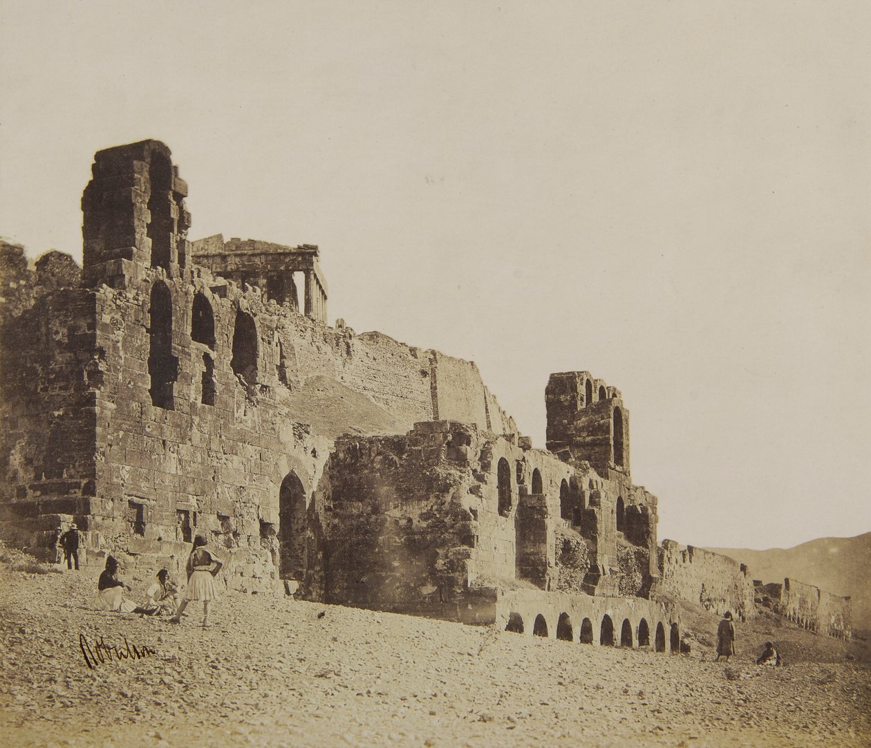 Kilátás Herodes Atticus Odeonjára délnyugat felől alkotó: James Robertson