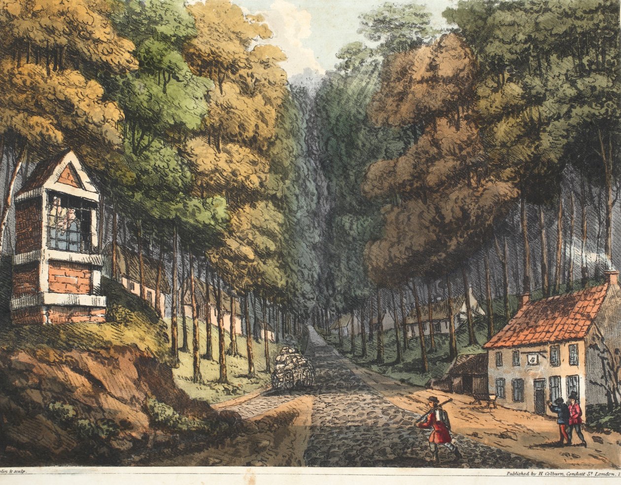 A Foret de Soigne bejárata, ahol a két brüsszeli út találkozik alkotó: James Rouse