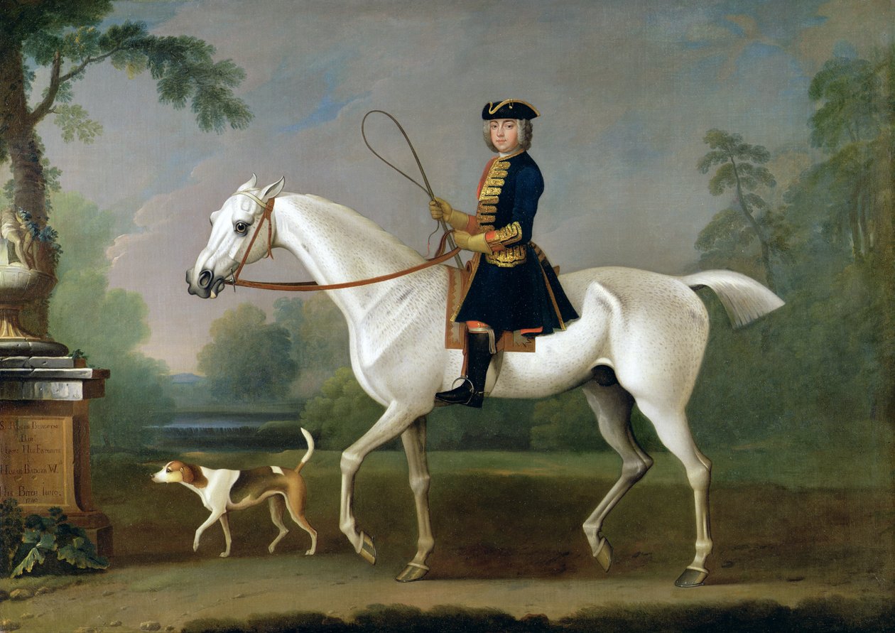 Sir Roger Burgoyne lovagló „borz”, 1740 alkotó: James Seymour