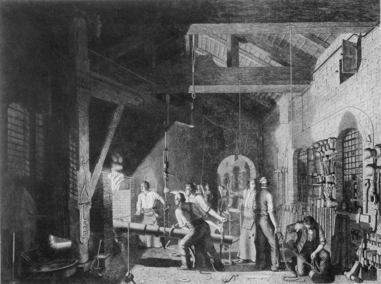 A kovácsműhely, 1859 alkotó: James Sharples