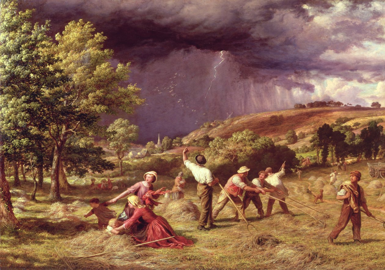 Mennydörgő zápor, 1859 alkotó: James Thomas Linnell