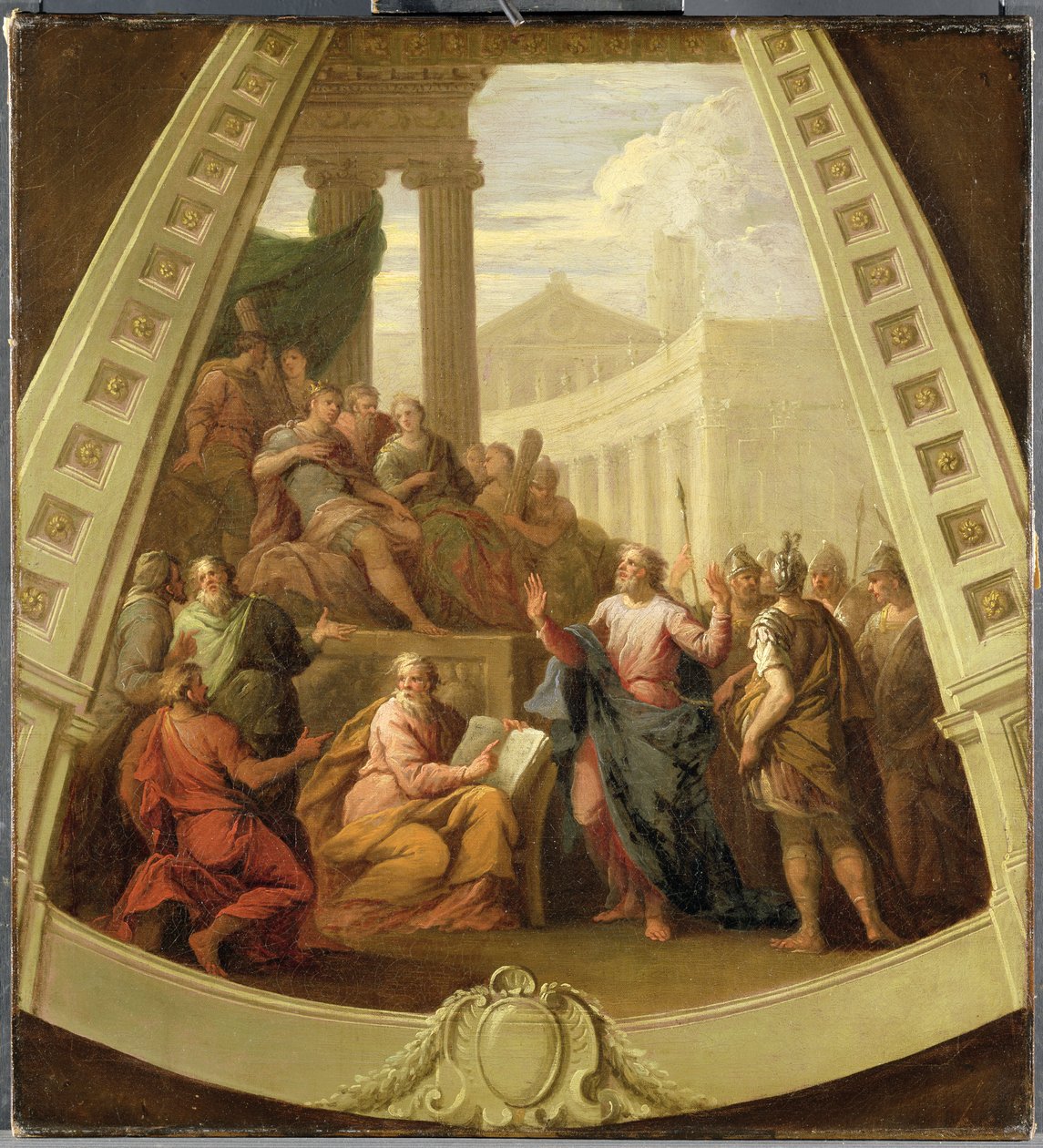 Szent Pál Agrippa előtt, 1710 körül alkotó: James Thornhill
