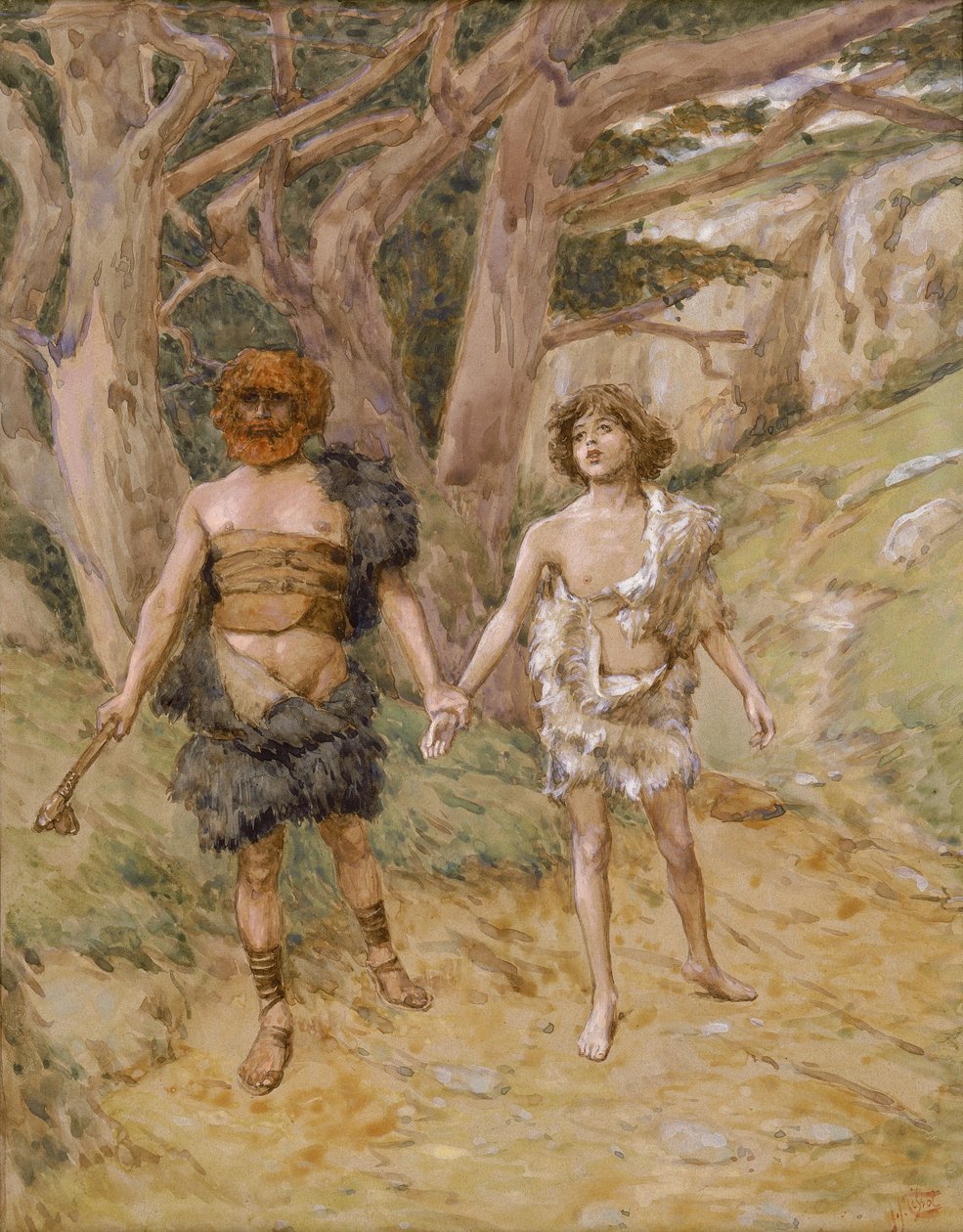 Káin halálra vezeti Ábelt alkotó: James Jacques Joseph Tissot