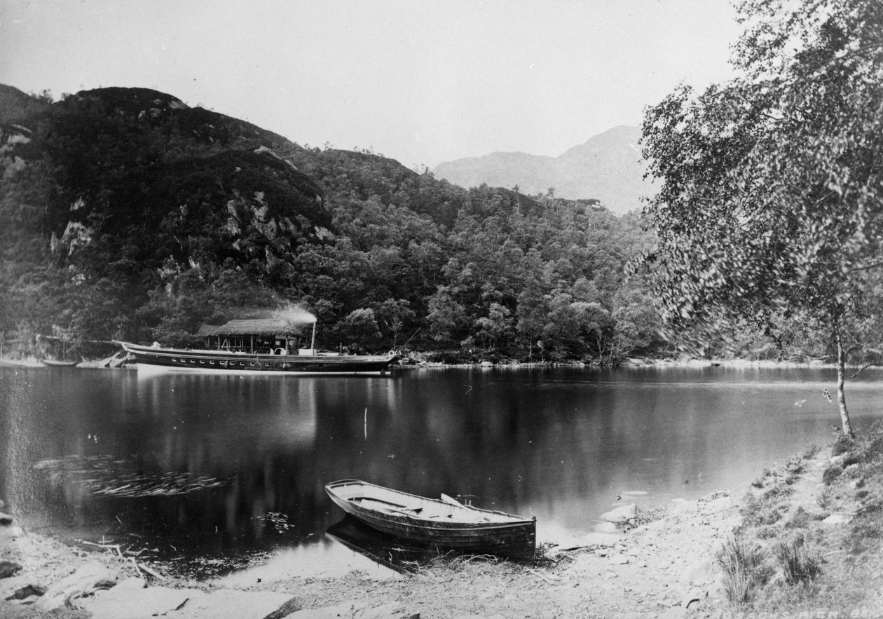 Loch Katrine – Trossachs móló, 1860-as évek körül alkotó: James Valentine