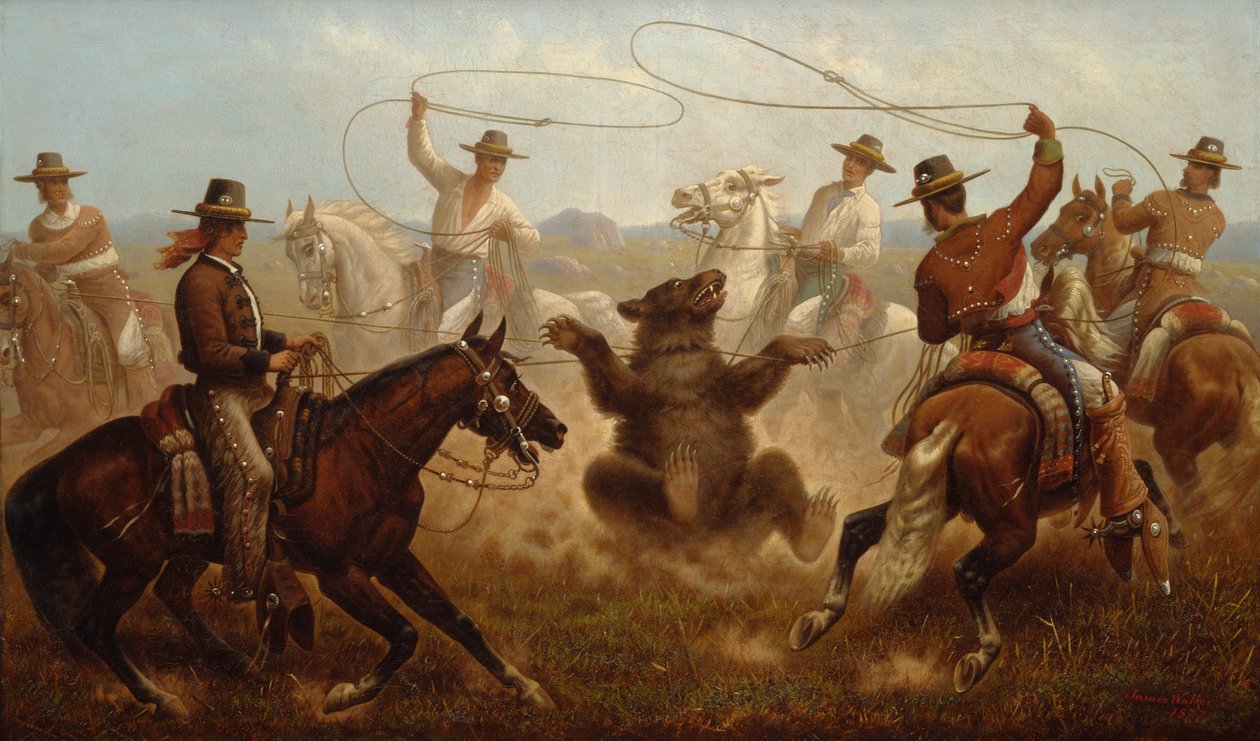 Cowboys medvét kötve alkotó: James Walker