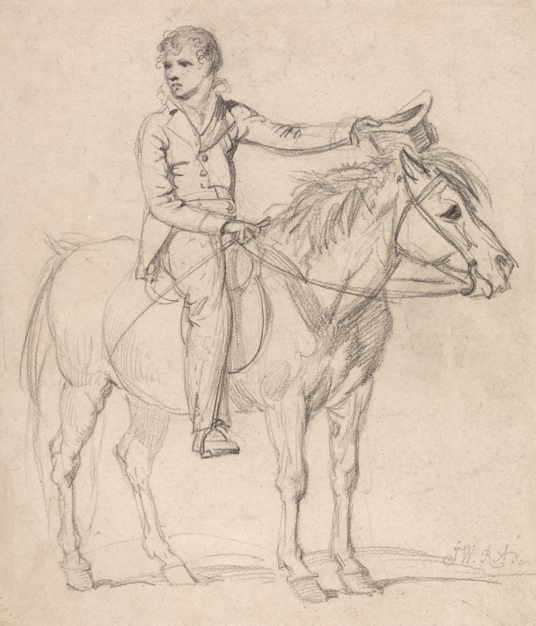 Lord Stanhope (később Chesterfield grófja) fiúként, pónikon lovagolva alkotó: James Ward