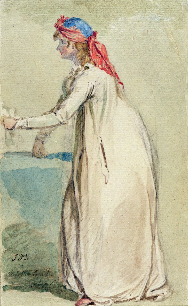 Morland asszony portréja, 1800-04 körül (wc ceruzával papíron) alkotó: James Ward