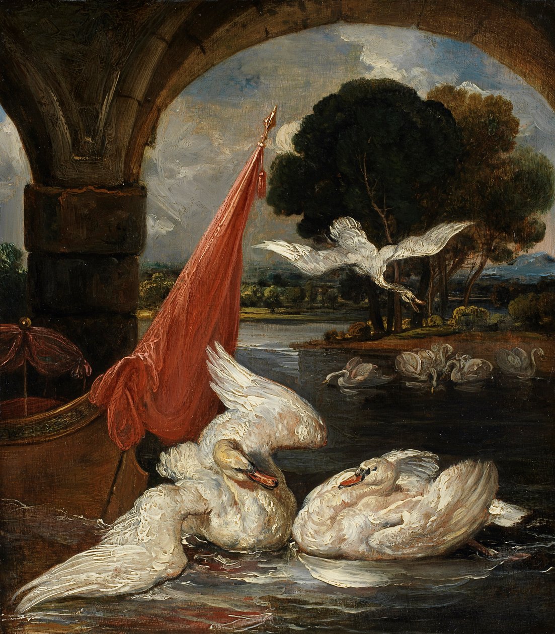 The Descent of the Swan, illusztráció Peter Coxe 