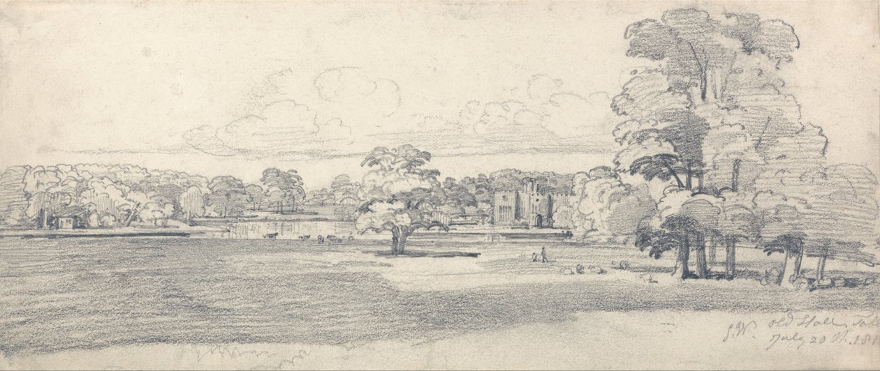 The Old Hall, Tabley, Parkland veszi körül, 1814. július 20 (1819) alkotó: James Ward