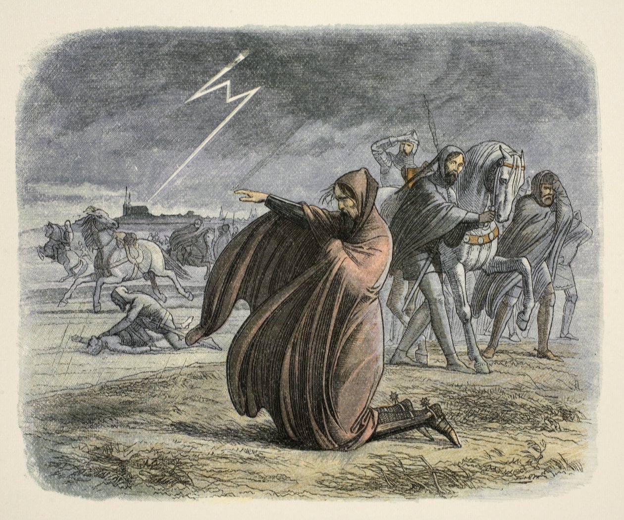 III. Edward megfogadja, hogy békét köt, az A Chronicle of England BC 55-től a Kr.u. 1485-ig, pub. London, 1863 alkotó: James William Edmund Doyle