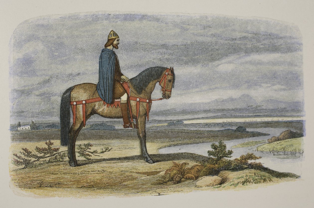 Alfréd király a dán flotta elfoglalását tervezi, i.sz. 892-ben, A Chronicle of England Kr. e. 55-től i.sz. 1485-ig, pub. London, 1863 alkotó: James William Edmund Doyle