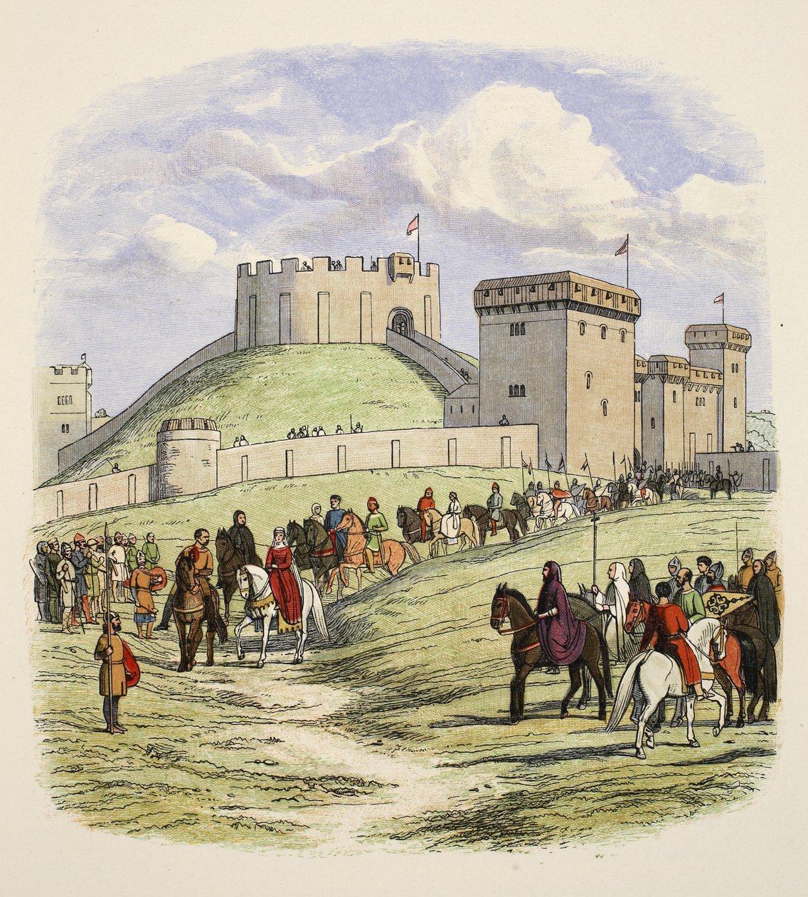 Matilda visszavonulhat Arundelből, A Chronicle of England BC 55 to AD 1485, pub. London, 1863 alkotó: James William Edmund Doyle