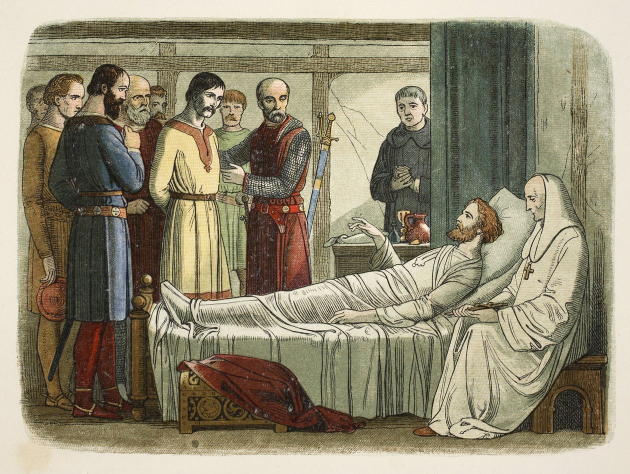 Richard pardons the archer who shot him, from A Chronicle of England BC 55 to AD 1485, pub. London, 1863  alkotó: James William Edmund Doyle