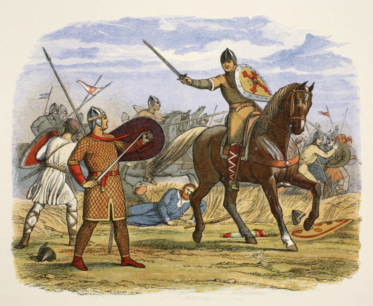 Robert foglyul ejtette Baudri írnok, A Chronicle of England BC 55 to AD 1485, pub. London, 1863 alkotó: James William Edmund Doyle