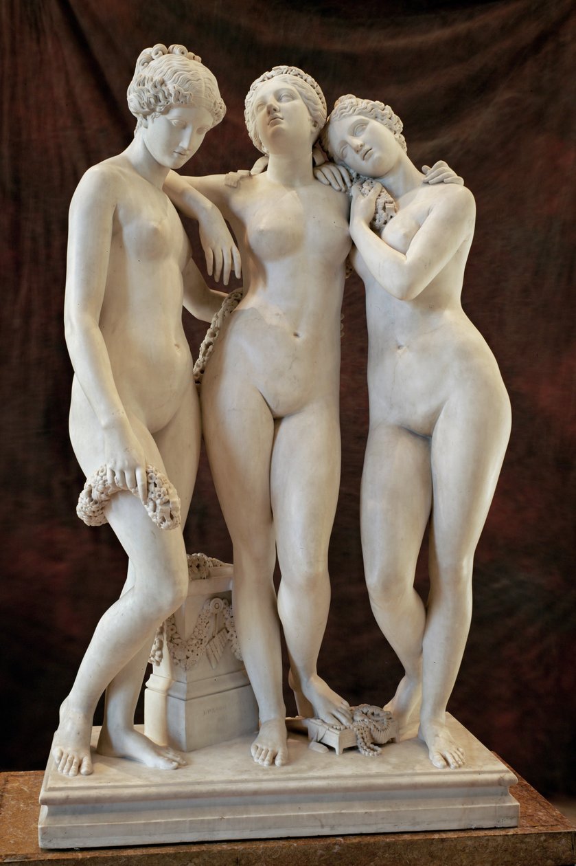 Les Trois Graces - a három grácia, Szalon 1831 ... alkotó: James (1790 1852) Pradier