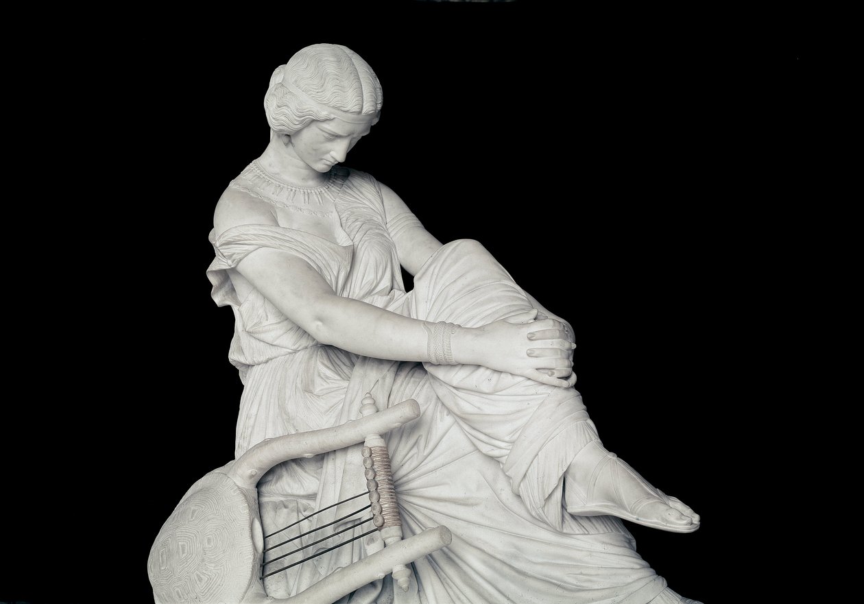 Sapho (vagy Sappho, ie 7. század), az ókor görög költője. James Pradier (1790-1852) márványszobra alkotó: James Pradier