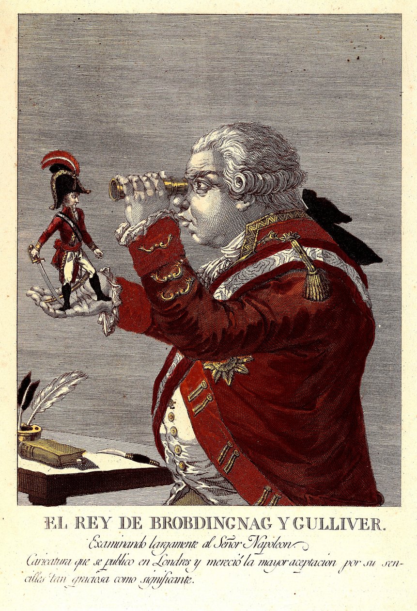 Brobdingnac és Gulliver királya alkotó: James (after) Gillray