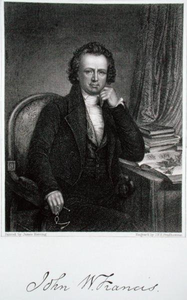 John W. Francis (1778-1861), metszet: John Francis Eugene Prud