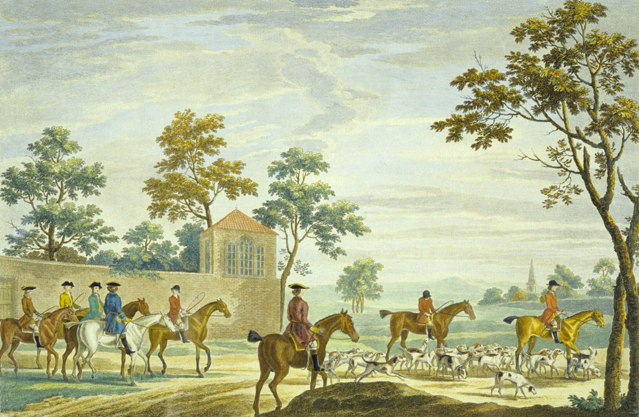 Going Out in the Morning, metszett P.C. Canot (színes metszet) alkotó: James (after) Seymour