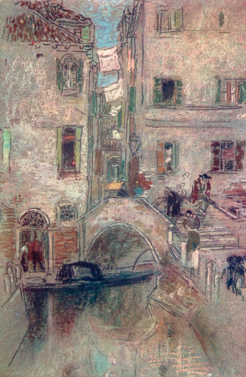 A Bye-csatorna, Velence, 19. század, 1904. alkotó: James Abbott McNeill Whistler