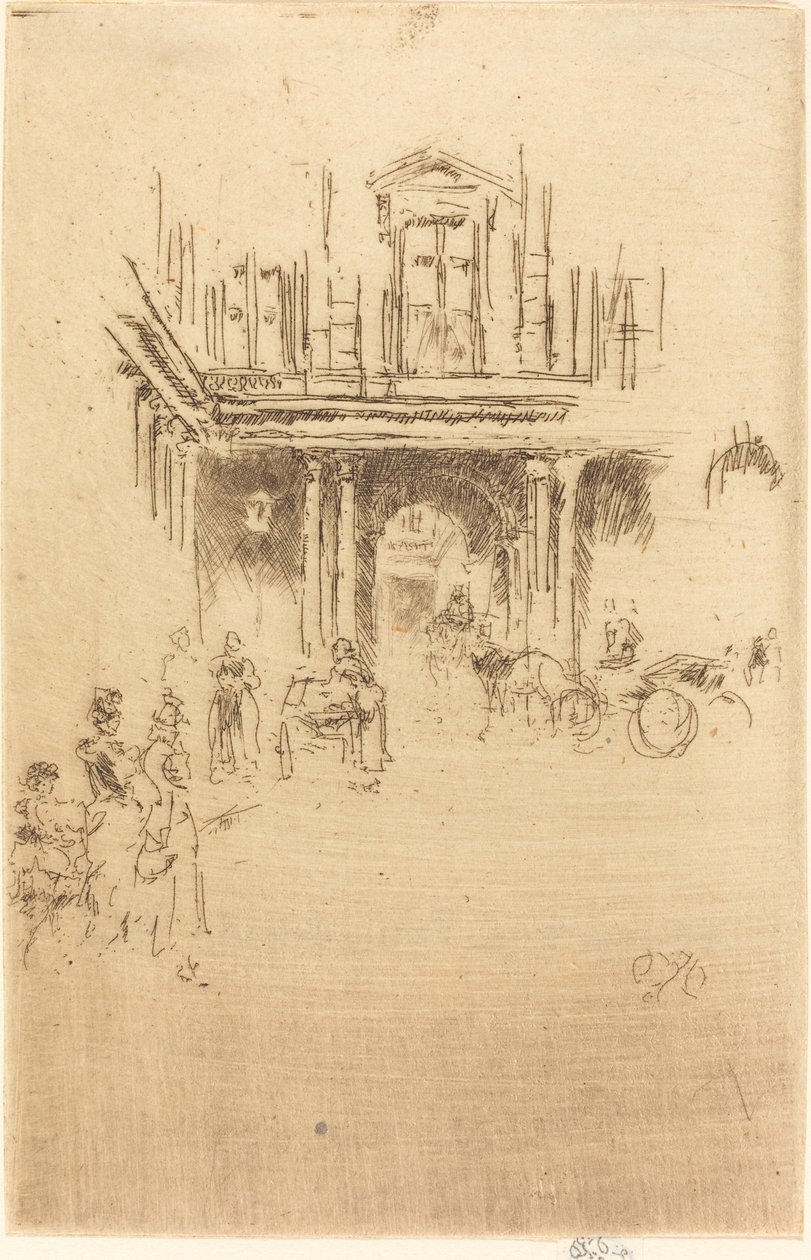 A Palais Royal sarka, kb. 18831886. alkotó: James Abbott McNeill Whistler
