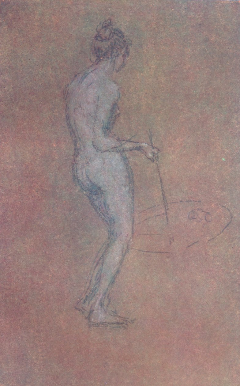 Egy akt tanulmány, 1864, 1904 alkotó: James Abbott McNeill Whistler