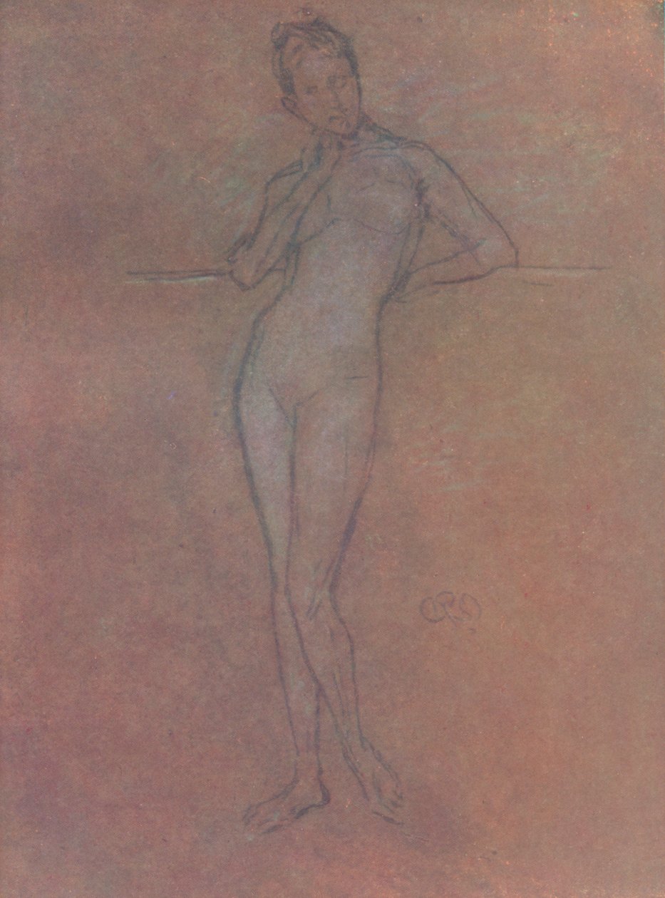 Egy akt tanulmány, 1872, 1904 alkotó: James Abbott McNeill Whistler