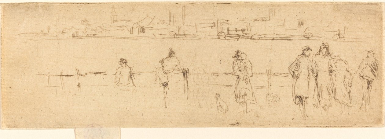 Vázlat a rakpartról, c. 18841886. alkotó: James Abbott McNeill Whistler