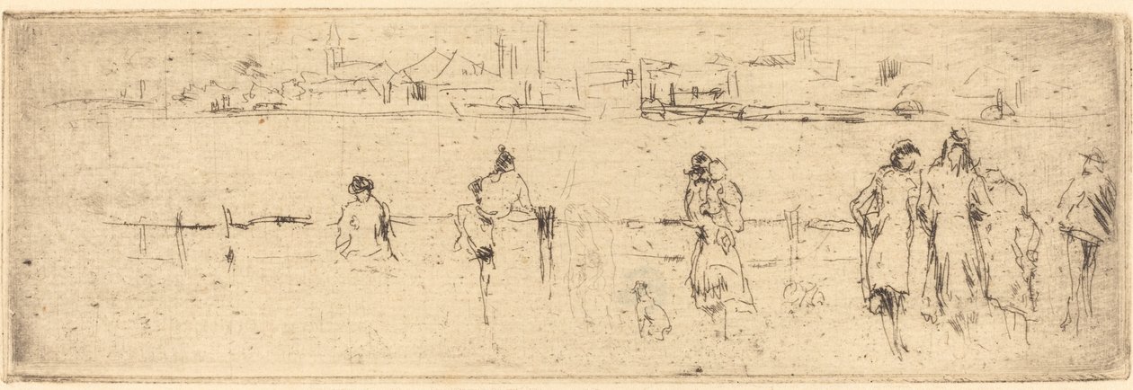 Vázlat a rakpartról, c. 18841886. alkotó: James Abbott McNeill Whistler