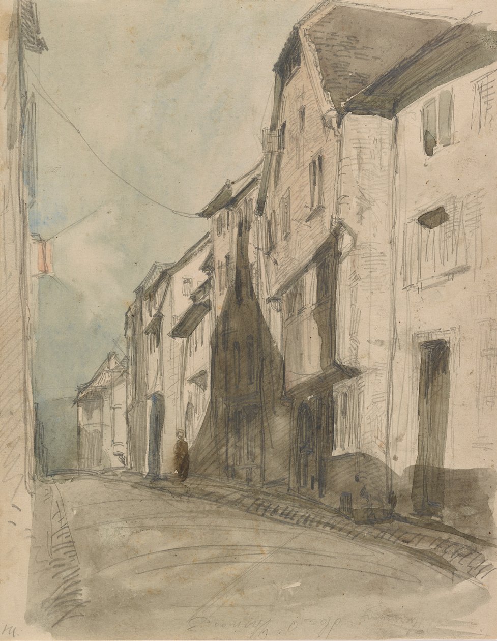 Egy utca Saverne-ben, 1858. alkotó: James Abbott McNeill Whistler