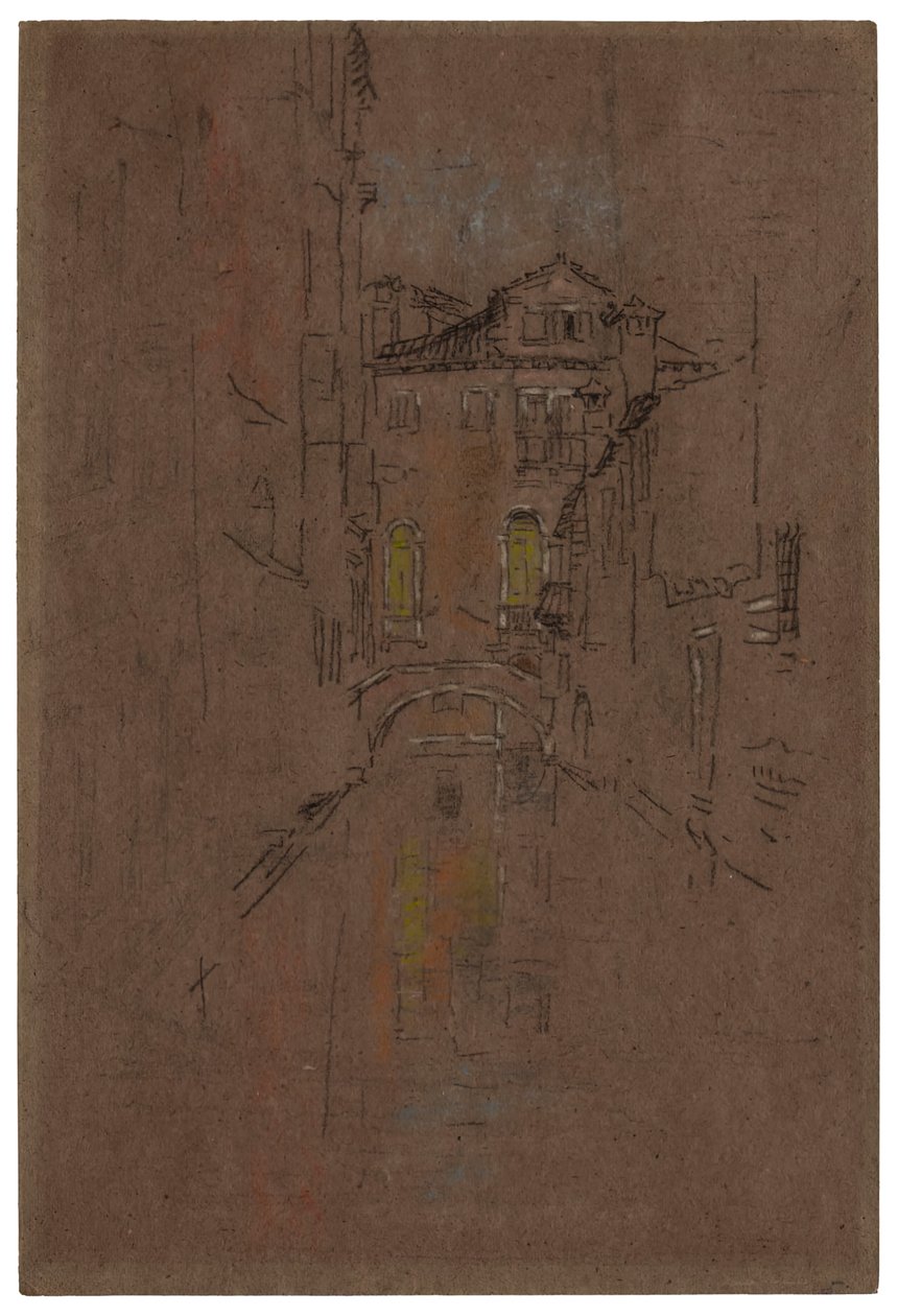 Egy velencei csatorna, 1879-1880. alkotó: James Abbott McNeill Whistler