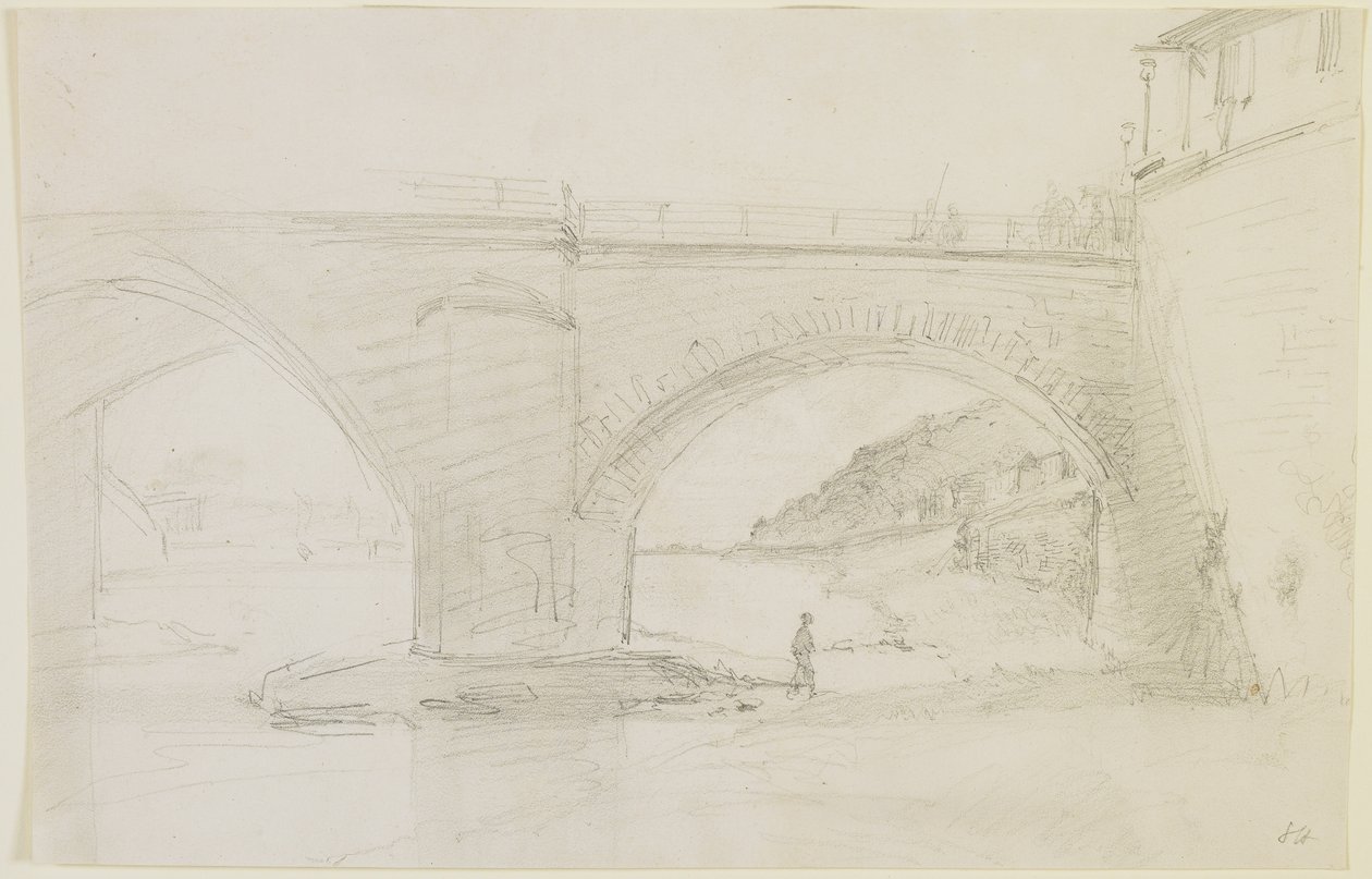 Egy híd, 1858 (ceruza törtfehér szőtt papíron) alkotó: James Abbott McNeill Whistler
