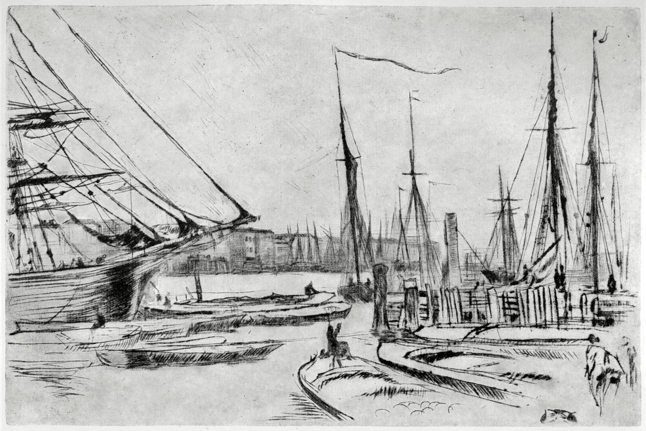 Vázlat a Billingsgate-ből, 1904. századi 19. század. alkotó: James Abbott McNeill Whistler