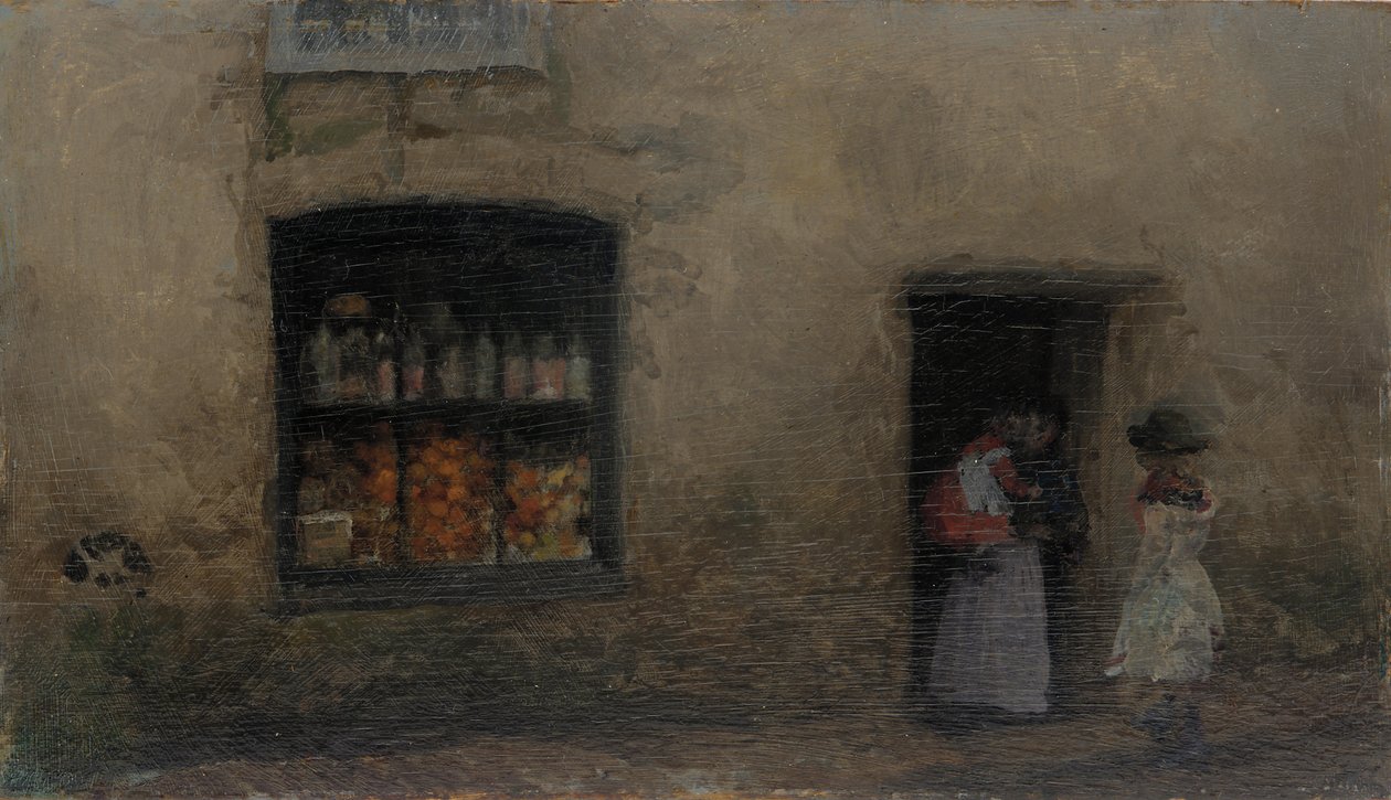 Narancssárga jegyzet: Sweet Shop, 1883 vagy 1884. alkotó: James Abbott McNeill Whistler