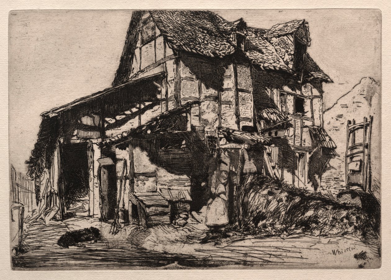 Egy nem biztonságos bérház. alkotó: James Abbott McNeill Whistler