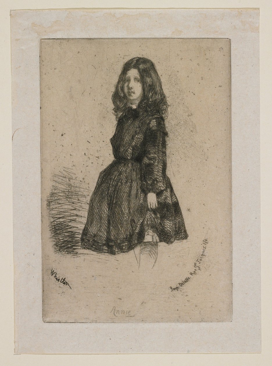 Annie a Tizenkét rézkarc a természetből sorozatból alkotó: James Abbott McNeill Whistler