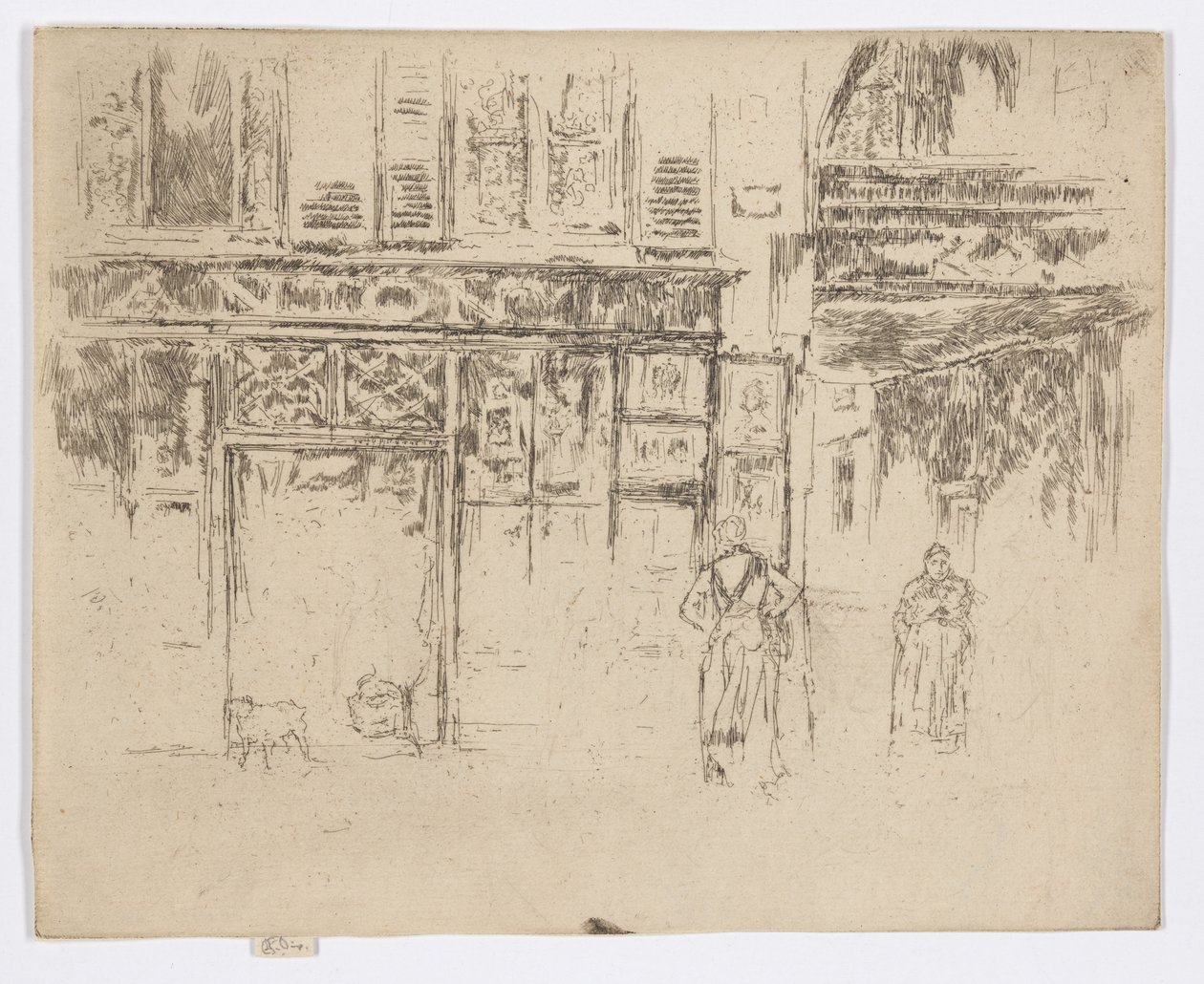 Antonius nyomdája, Rue de Seine, 1892-93 körül (metszet; tus, papír) alkotó: James Abbott McNeill Whistler