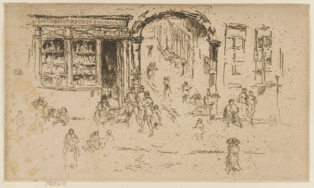 Archway, Brüsszel, 1887. alkotó: James Abbott McNeill Whistler