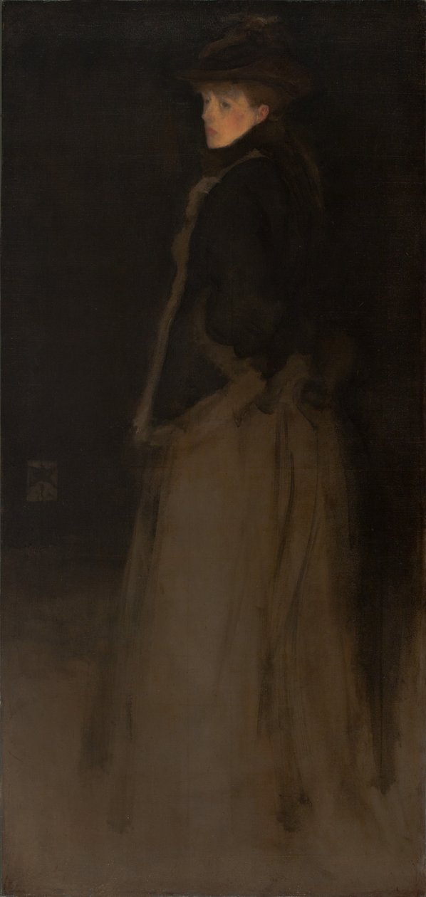 Fekete-barna elrendezés, a szőrkabát alkotó: James Abbott McNeill Whistler