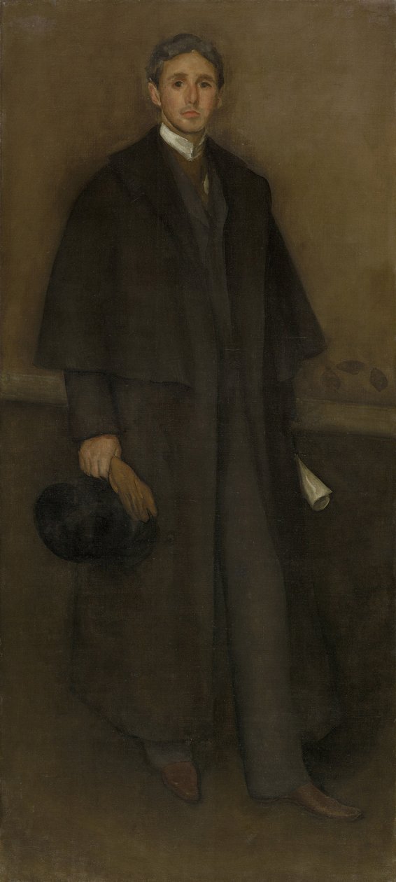 Testszín és barna elrendezés: Arthur Jerome Eddy portréja, 1894 alkotó: James Abbott McNeill Whistler