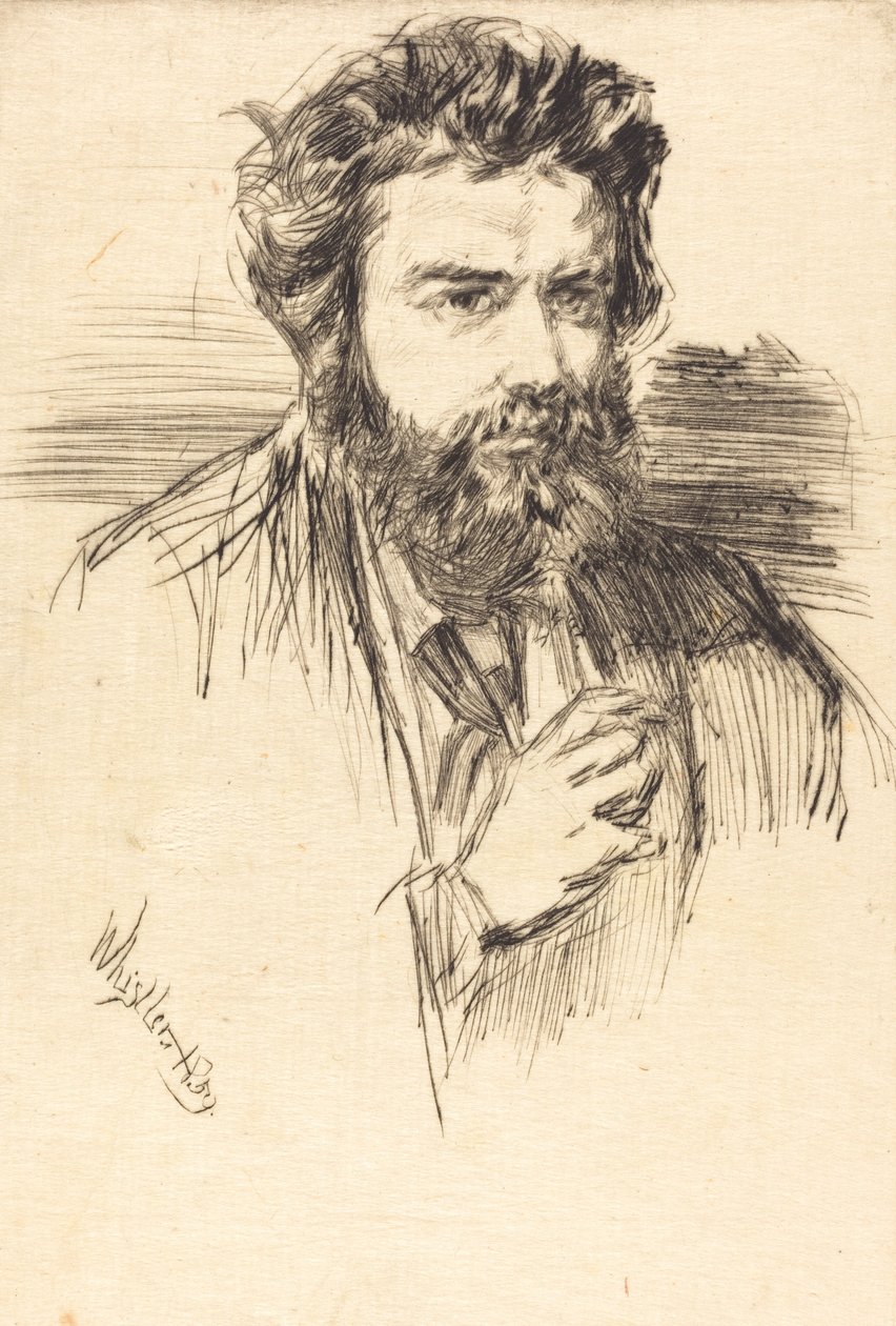 Astruc, Egy irodalmár, 1859. alkotó: James Abbott McNeill Whistler