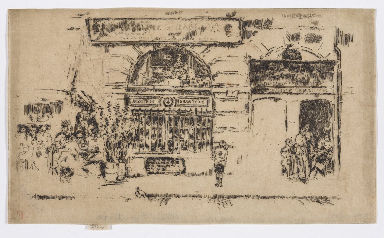 Atelier de Bijouterie, 1892-93 körül (metszet; tus, papír) alkotó: James Abbott McNeill Whistler
