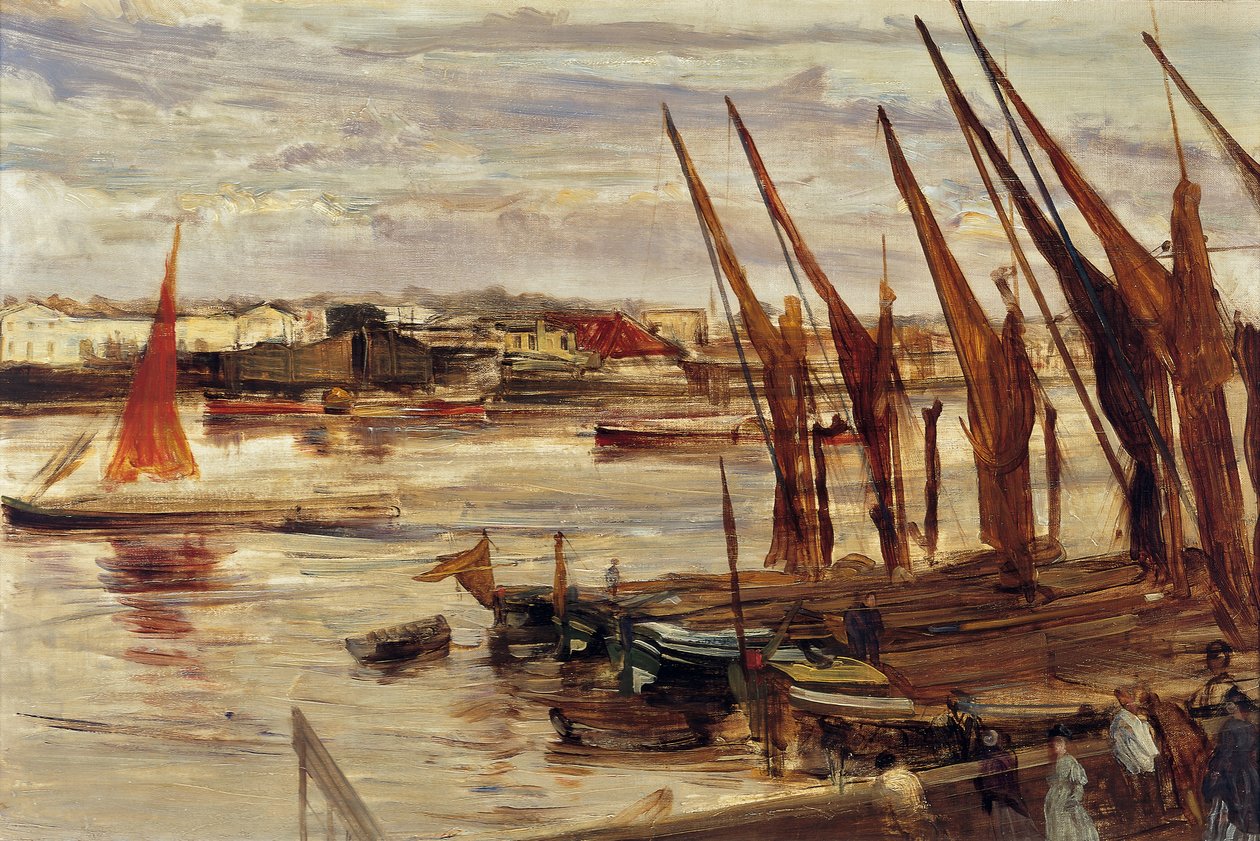 Battersea Reach, 1863 körül alkotó: James Abbott McNeill Whistler