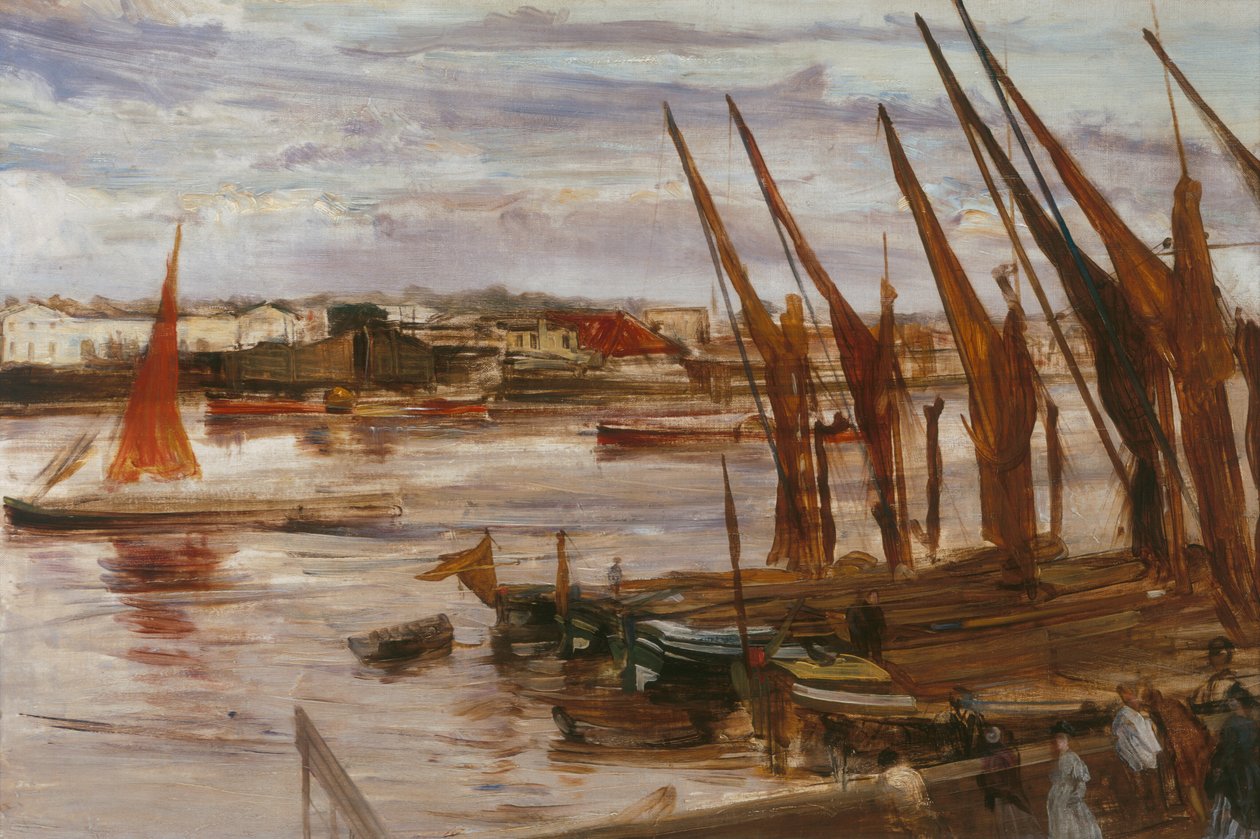 Battersea Reach, c. 1863. alkotó: James Abbott McNeill Whistler