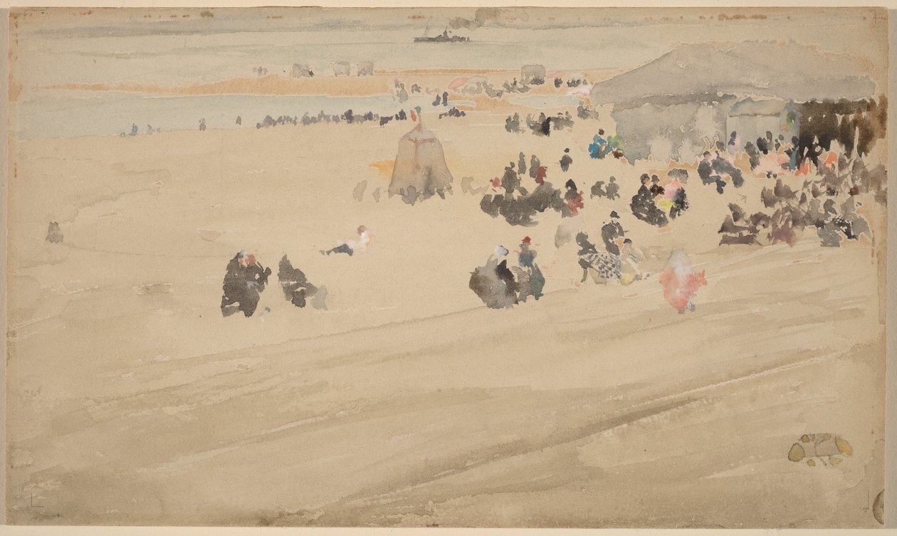 Tengerparti jelenet, valószínűleg 1885 (akvarell) alkotó: James Abbott McNeill Whistler