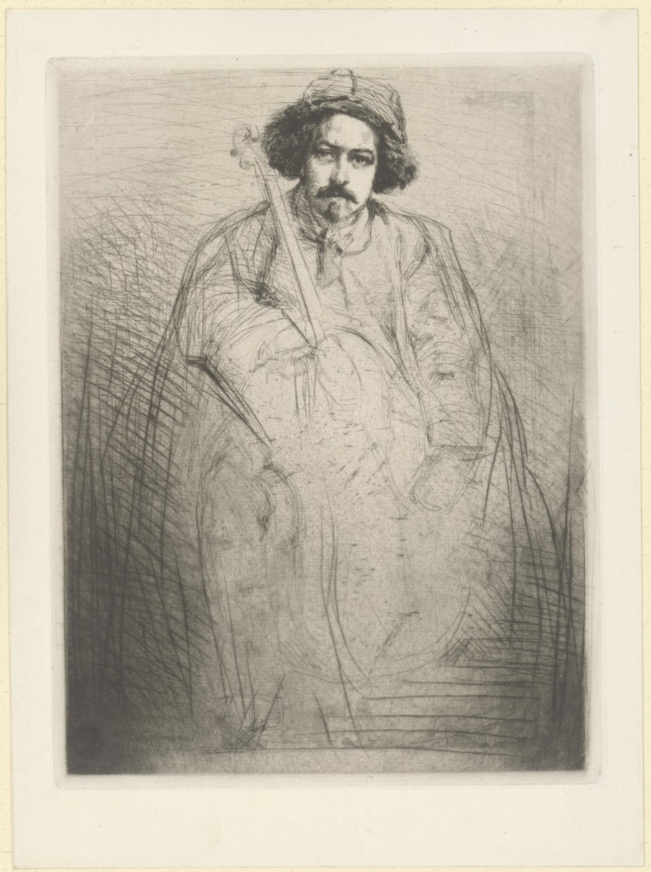 Becquet, a „Tizenhat rézkarc” sorozatból alkotó: James Abbott McNeill Whistler